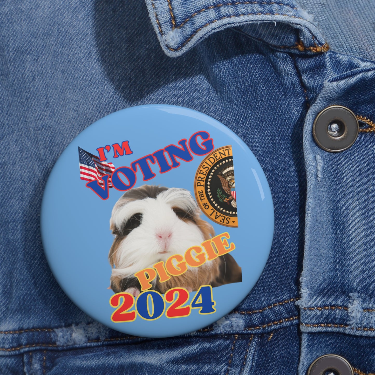 I'm Voting Piggie 2024 Election Pin Buttons