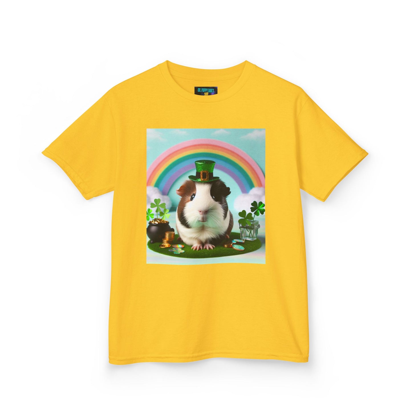 Guinea Pig Rainbow Tee, Fun Kids Shirt, St. Patrick's Day, Animal Lover Gift,