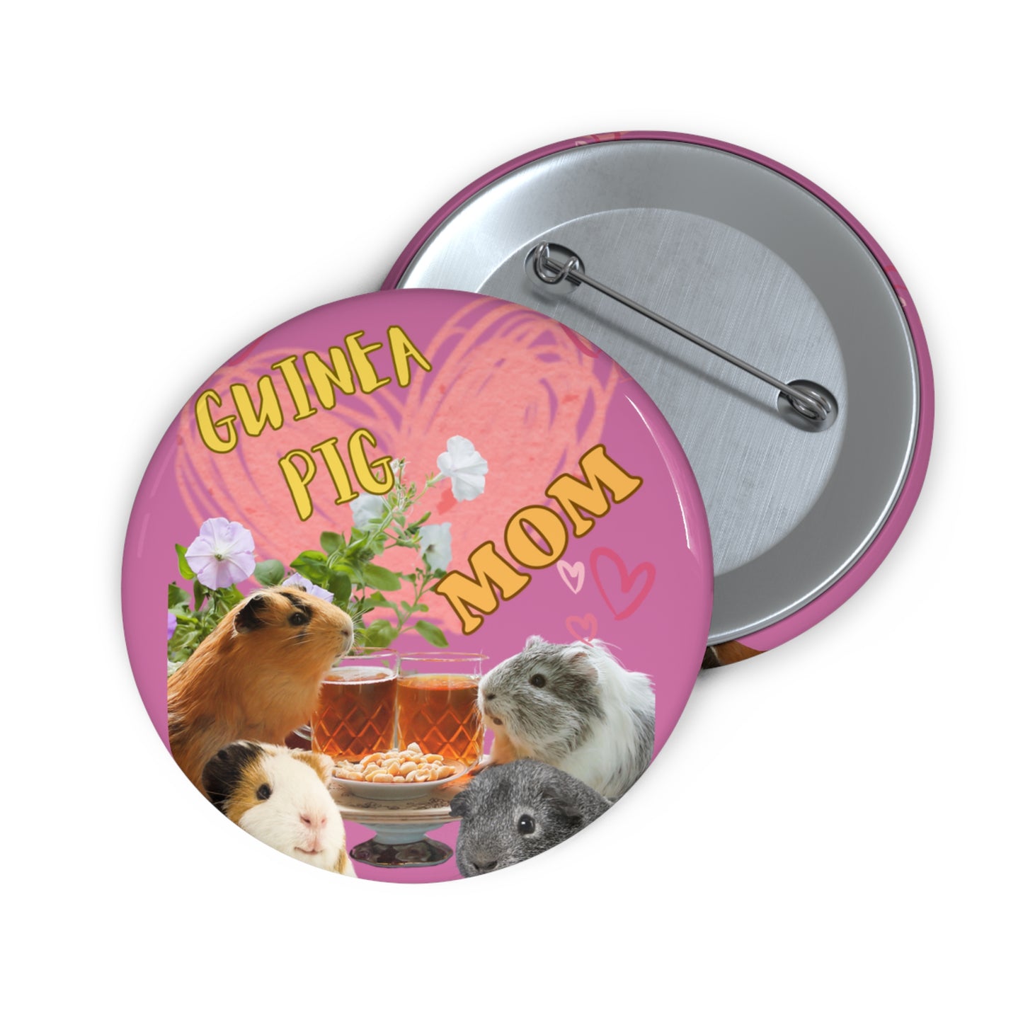 Guinea Pig Mom Pin Buttons