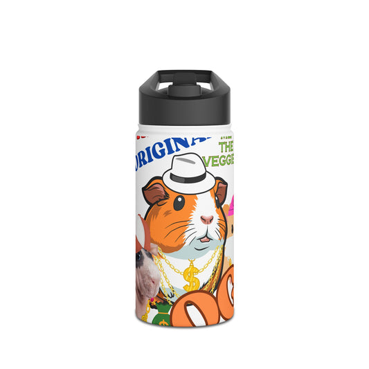 The Original OG Show me the Veggies, Guinea Pig Stainless Steel Water Bottle, Standard Lid