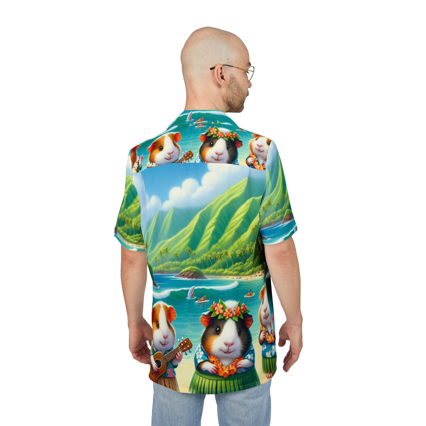 Hawaiian Shirt, Guinea Pigs, Tropical Beach, Aloha Party, Summer Shirt, Luau Outfit, Hawaiian Costume, Beach Vacation, Hawaiian Celebration