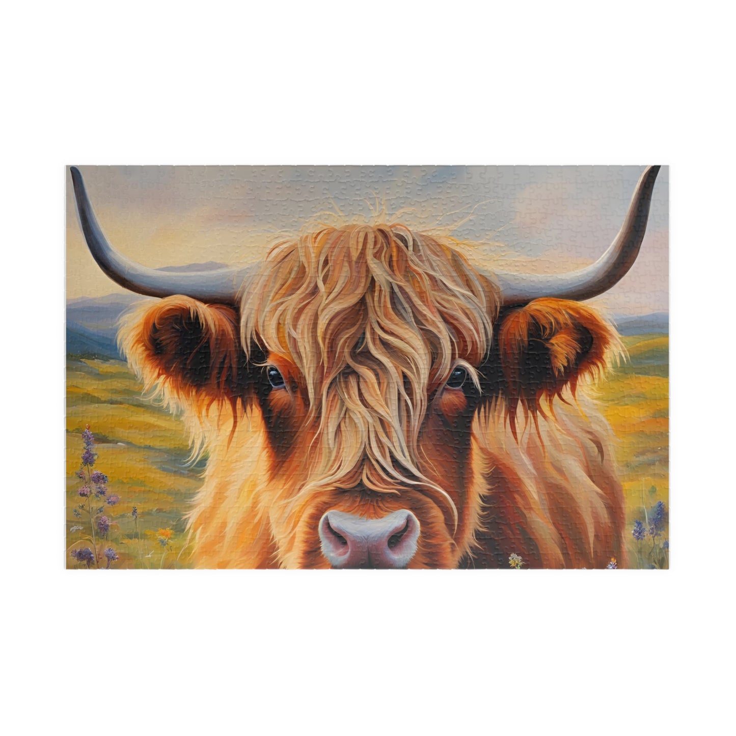 Highland Cow Puzzle - 110, 252, 520 & 1014-Piece Options - Perfect for Animal Lovers and Family Fun!