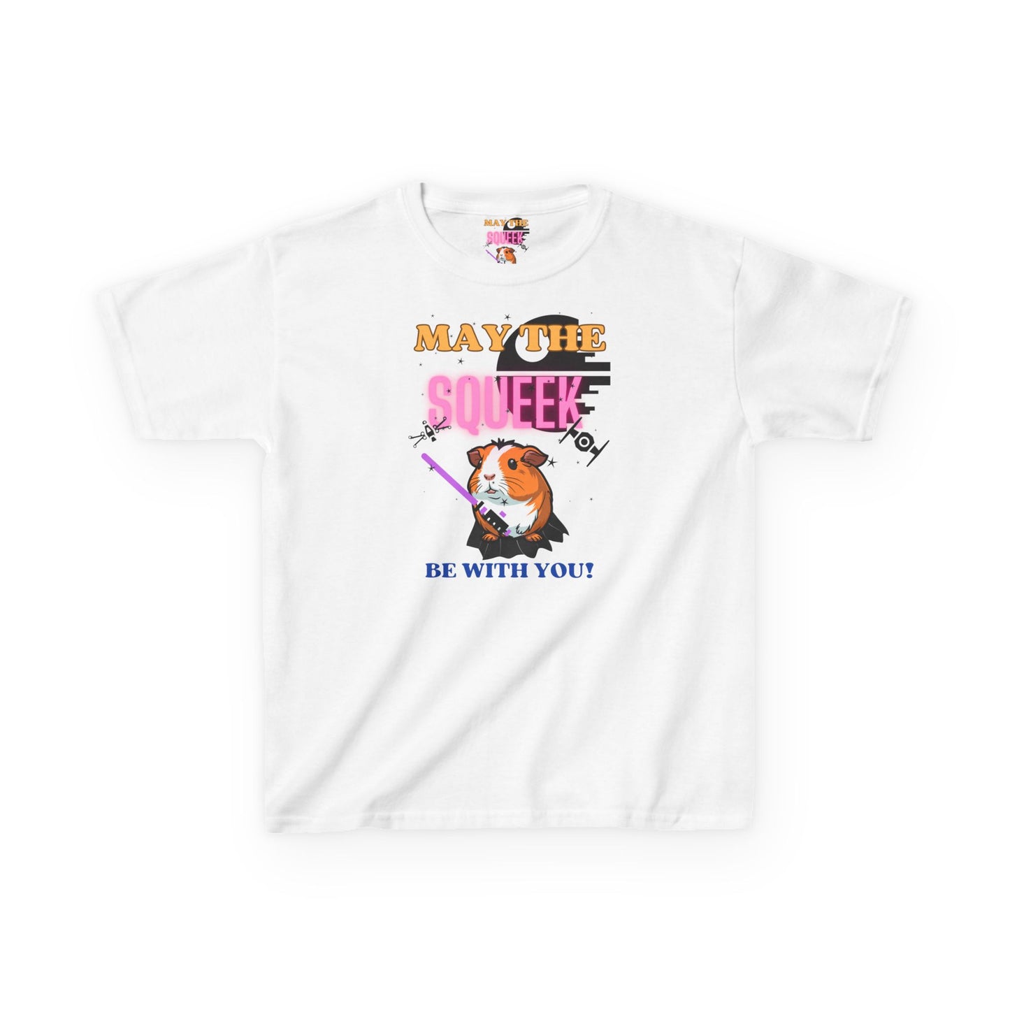 May the Squeek Be With You, Guinea Pig, Star Wars Themed, Kids Heavy Cotton™ Tee