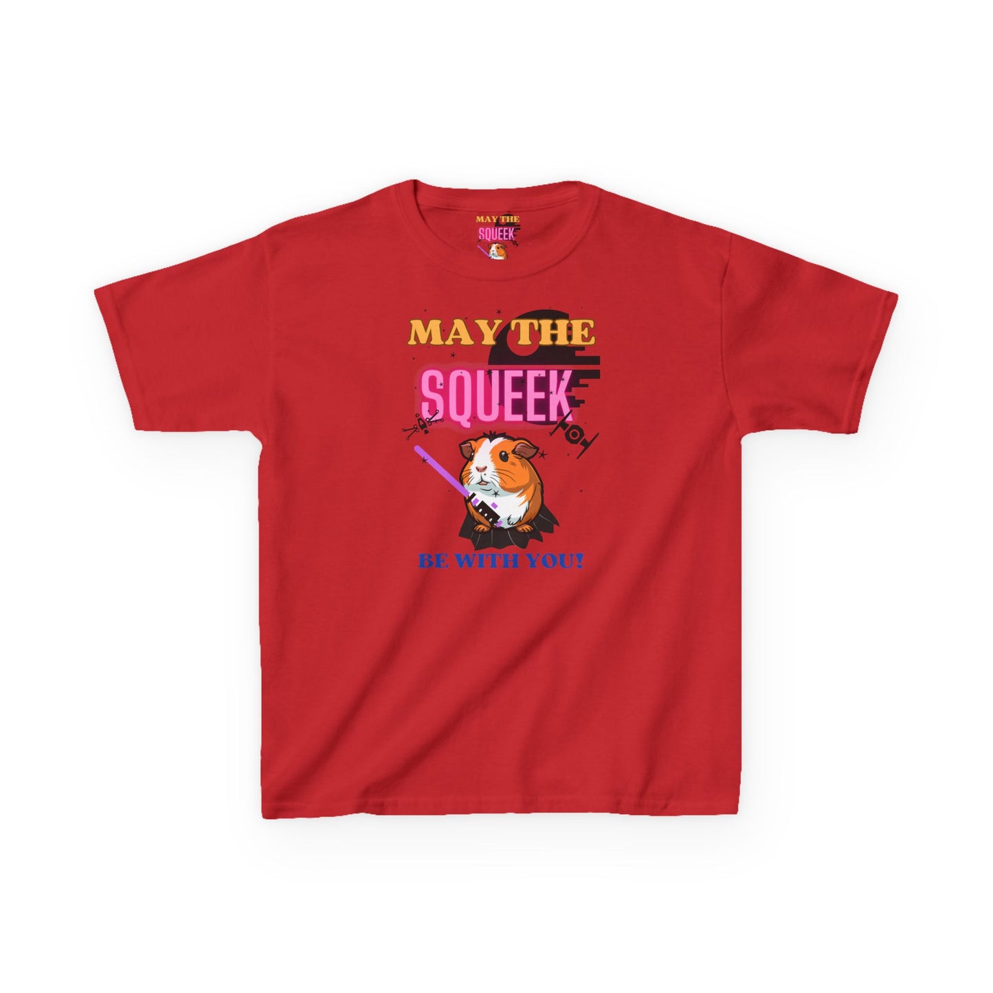 May the Squeek Be With You, Guinea Pig, Star Wars Themed, Kids Heavy Cotton™ Tee