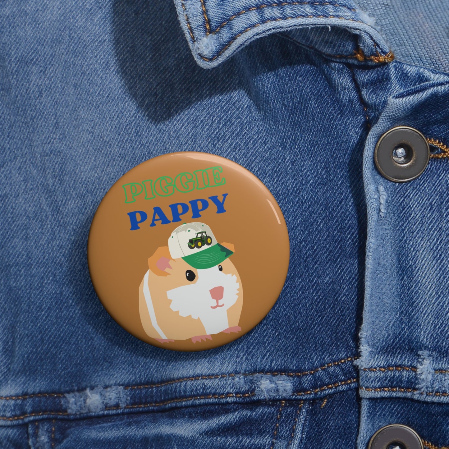 Guinea Pig Pappy Pin Buttons