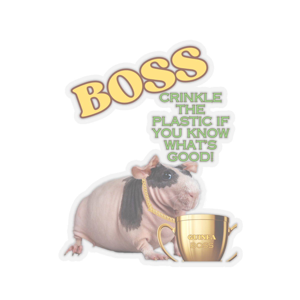 Boss Guinea Pig Kiss-Cut Stickers