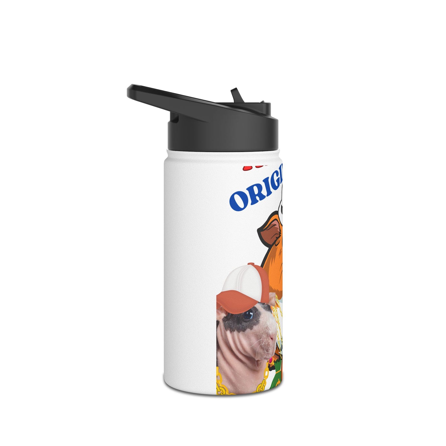 The Original OG Show me the Veggies, Guinea Pig Stainless Steel Water Bottle, Standard Lid