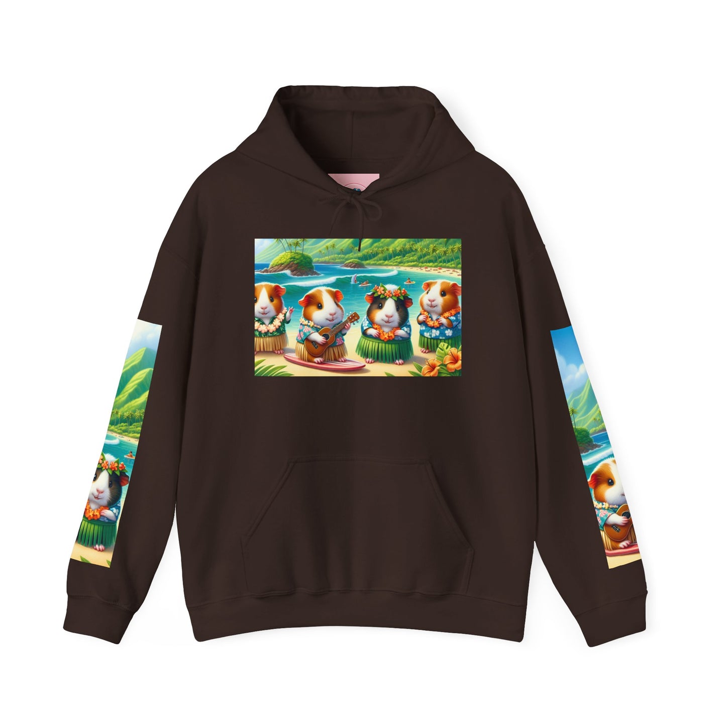 Tropical Guinea Pigs Hoodie, Islander Pigs Sweatshirt, Beach Celebration Jumper, Unisex Hooded Pullover, Coastal Animal Outerwear