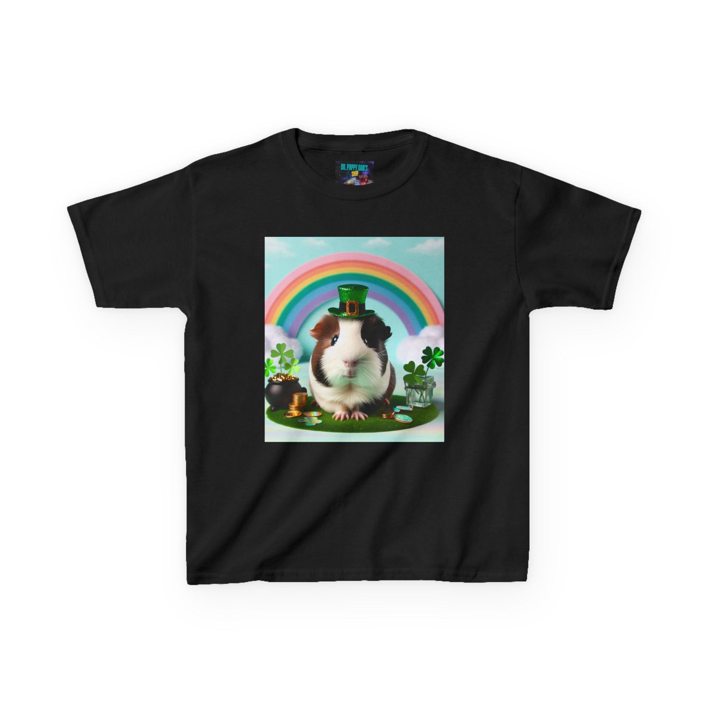 Guinea Pig Rainbow Tee, Fun Kids Shirt, St. Patrick's Day, Animal Lover Gift,