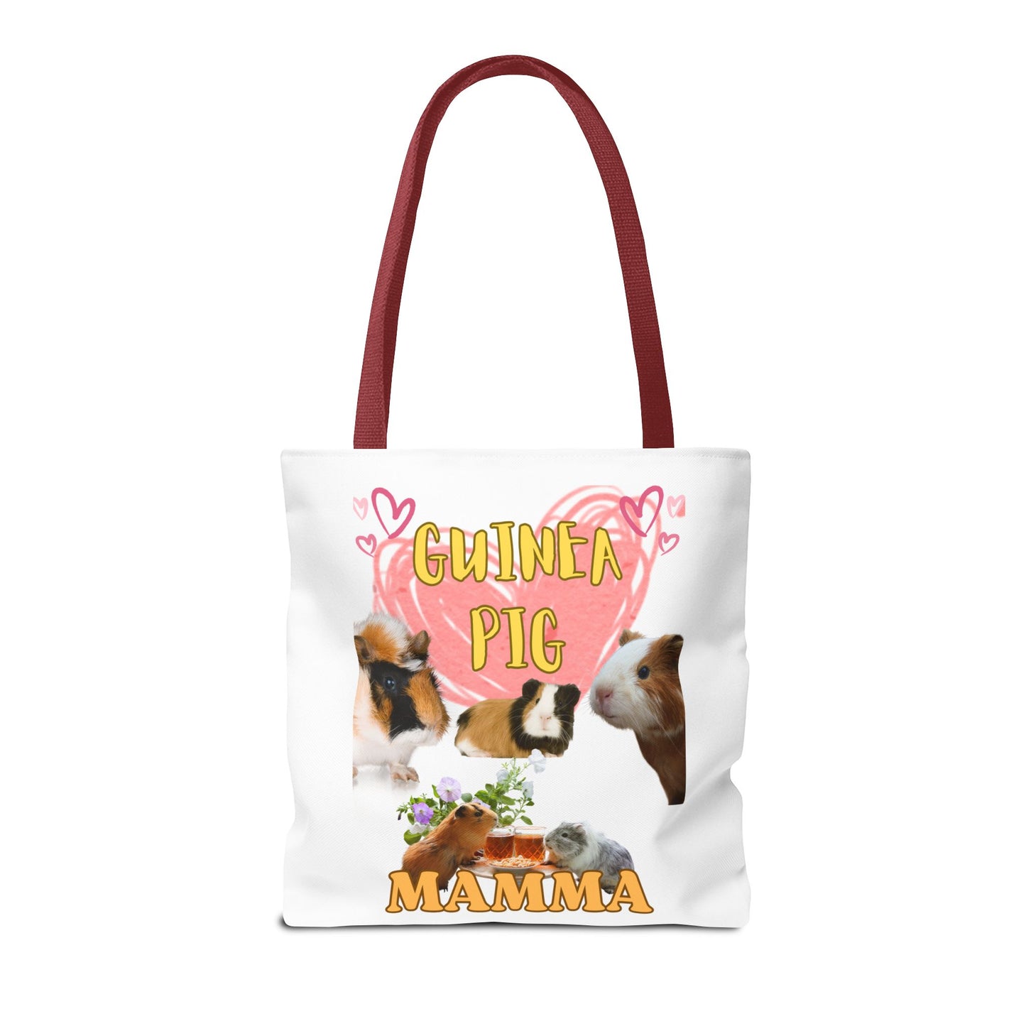 Guinea Pig Mamma Tote Bag - Cute Animal Lover Gift, Guinea Pig Mom Shoulder Bag, Pet Owner Reusable Shopping Tote, Small Animal Mama Beach