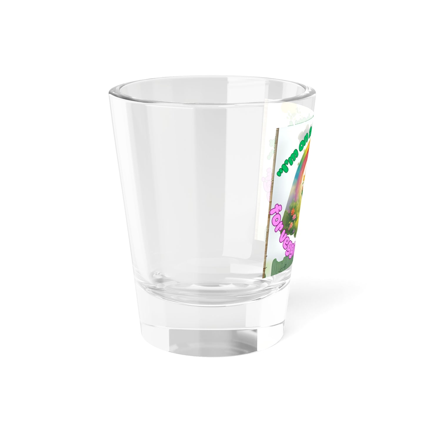 St. Patrick's Day Shot Glass, Colorful Lucky Glass for Celebrations, Rainbow Hunt Shotglass, Gift for Veggie Lovers, Fun Drinkware