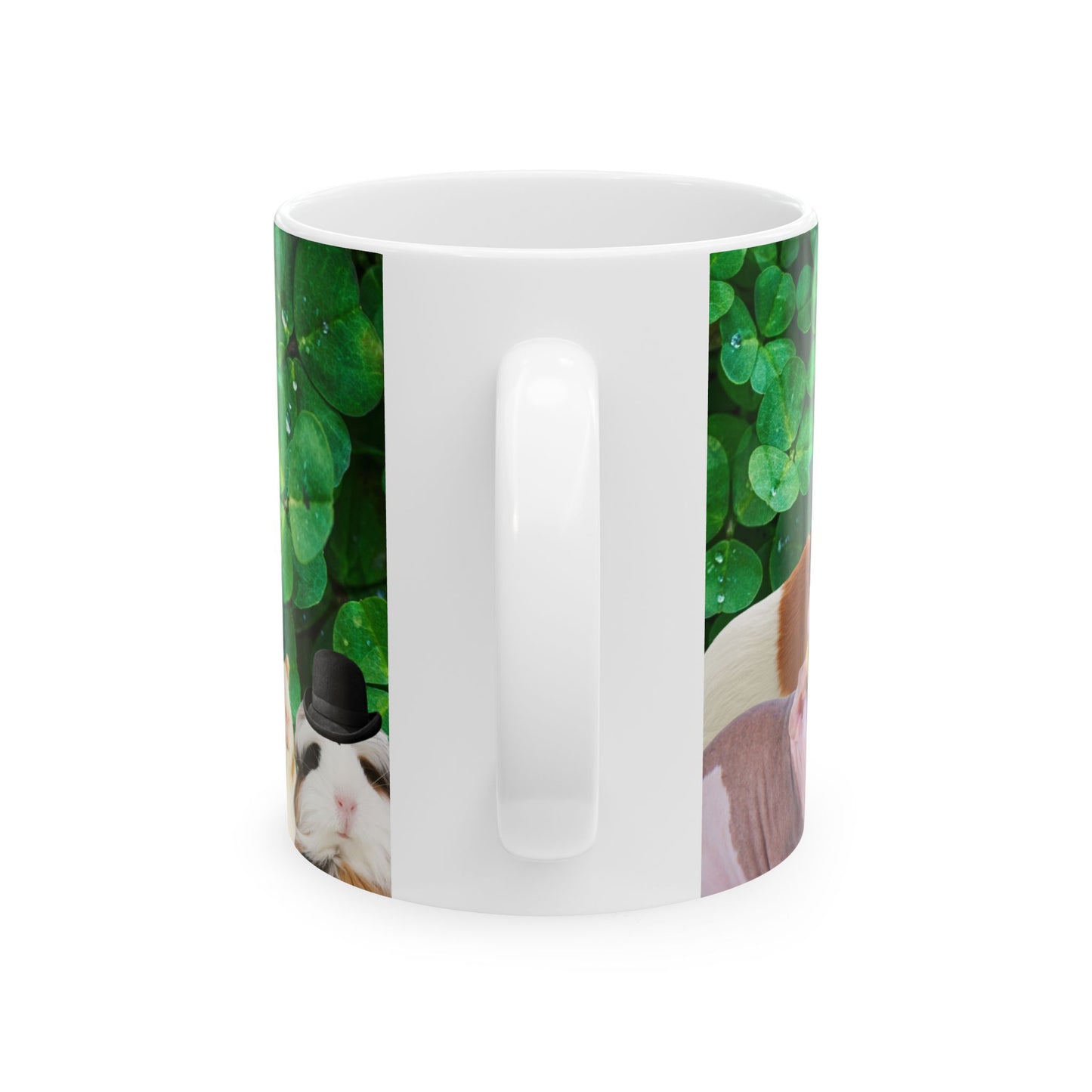 St Patrick's Day Guinea Pig Coffee Cup, 11oz, 15oz, Wheek Me I'm Irish