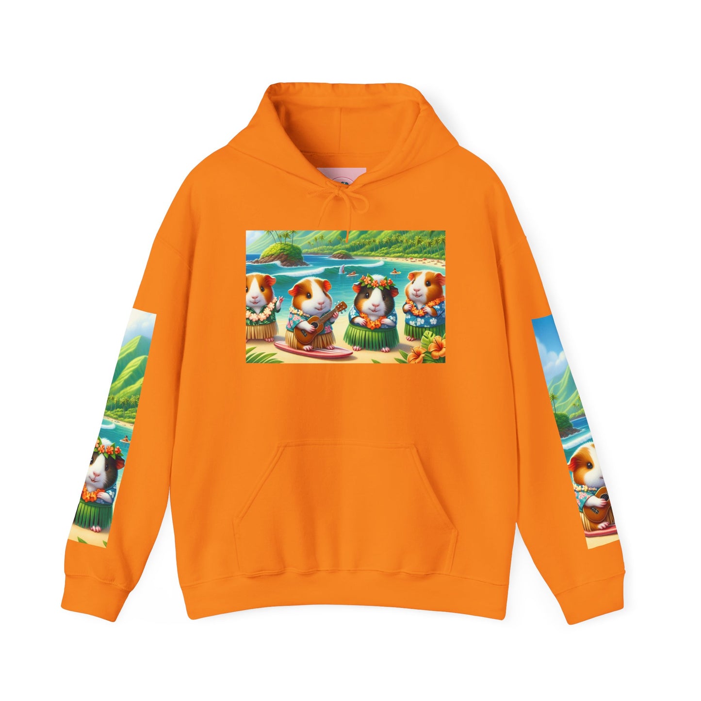 Tropical Guinea Pigs Hoodie, Islander Pigs Sweatshirt, Beach Celebration Jumper, Unisex Hooded Pullover, Coastal Animal Outerwear