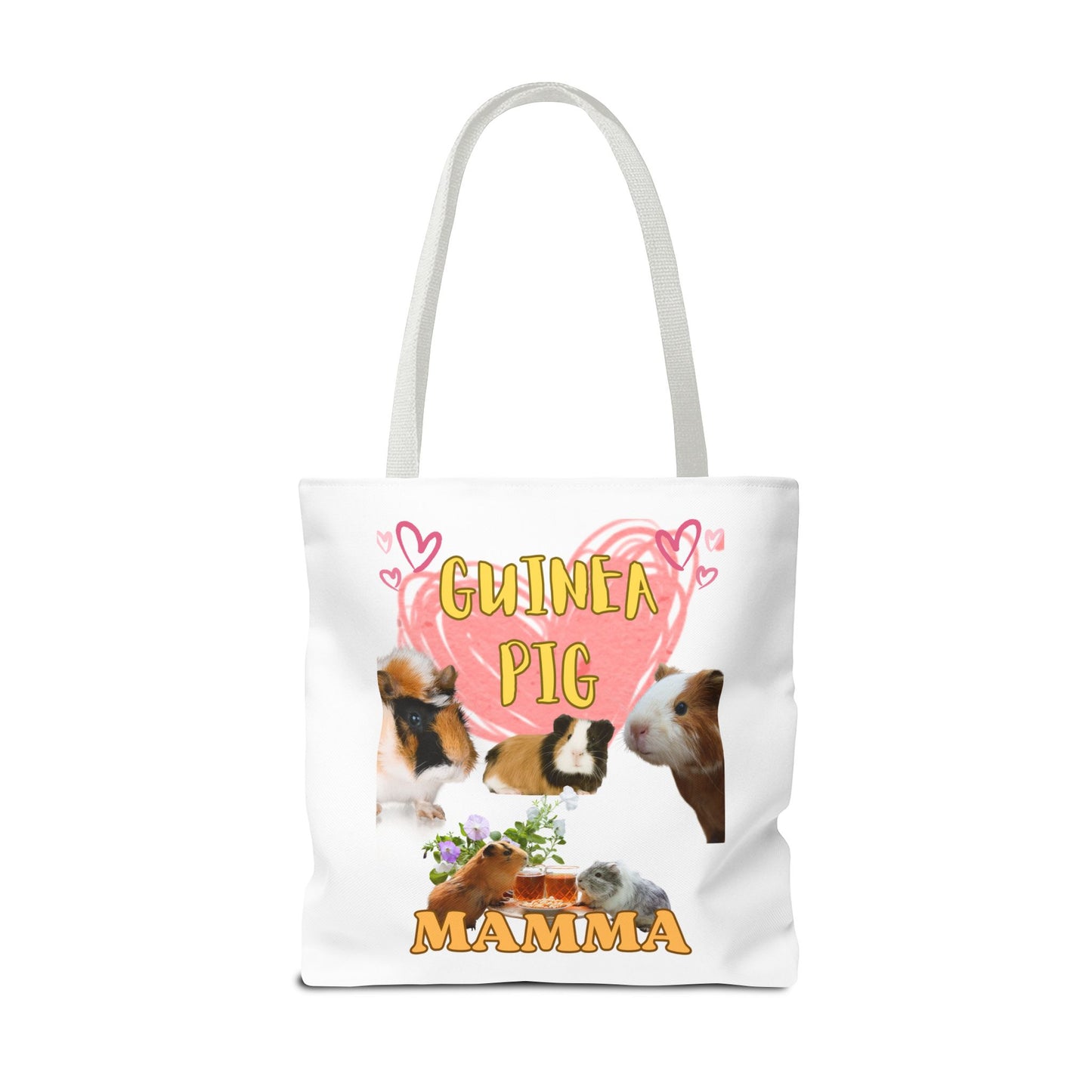 Guinea Pig Mamma Tote Bag - Cute Animal Lover Gift, Guinea Pig Mom Shoulder Bag, Pet Owner Reusable Shopping Tote, Small Animal Mama Beach