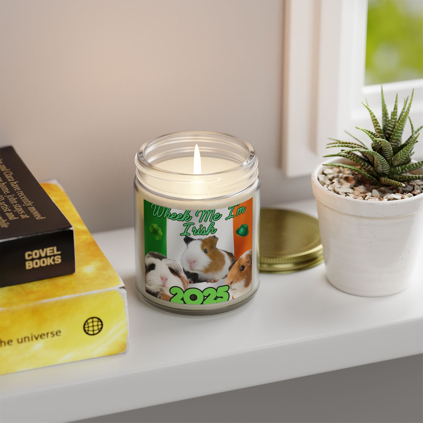 Guinea Pig Themed Scented Candle | Wheel Me I'm Irish 2025, Pet Lover Gift, St.