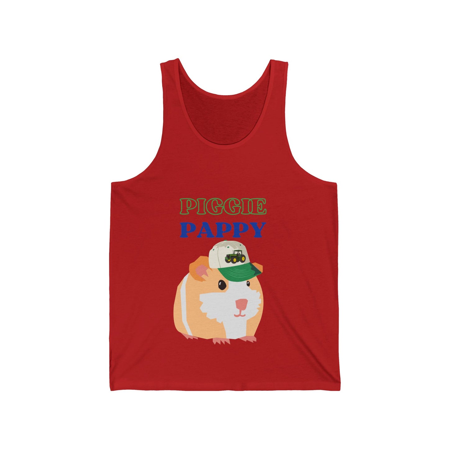 Piggie Pappy Unisex Jersey Tank, Guinea Pig Artwork