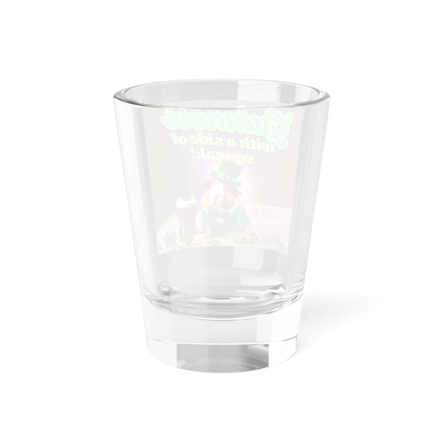 Funny St. Patrick's Day Shot Glass, "Guinness with a Side of Squeak!" Perfect for Parties, Gifts, Celebrations, Guinea Pig