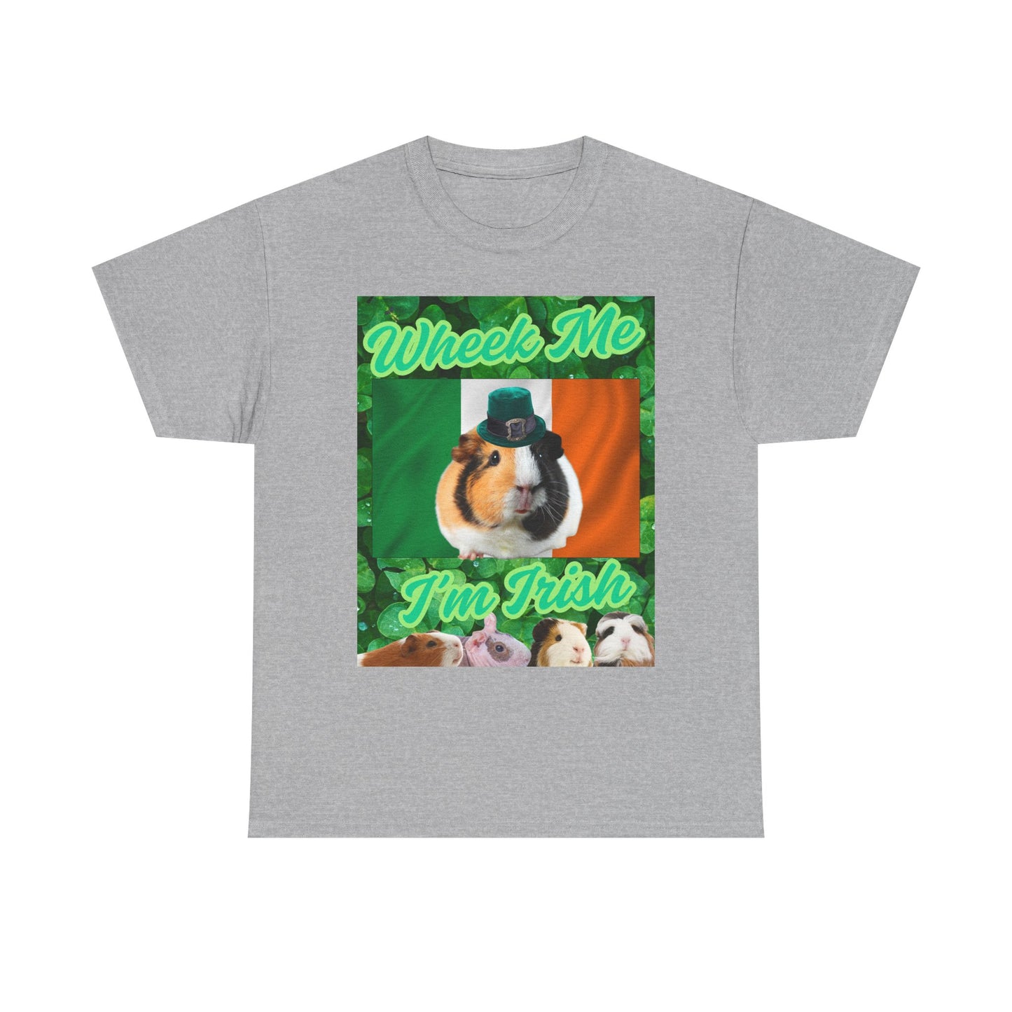 Wheek Me I'm Irish Guinea Pigs Unisex Heavy Cotton Tee