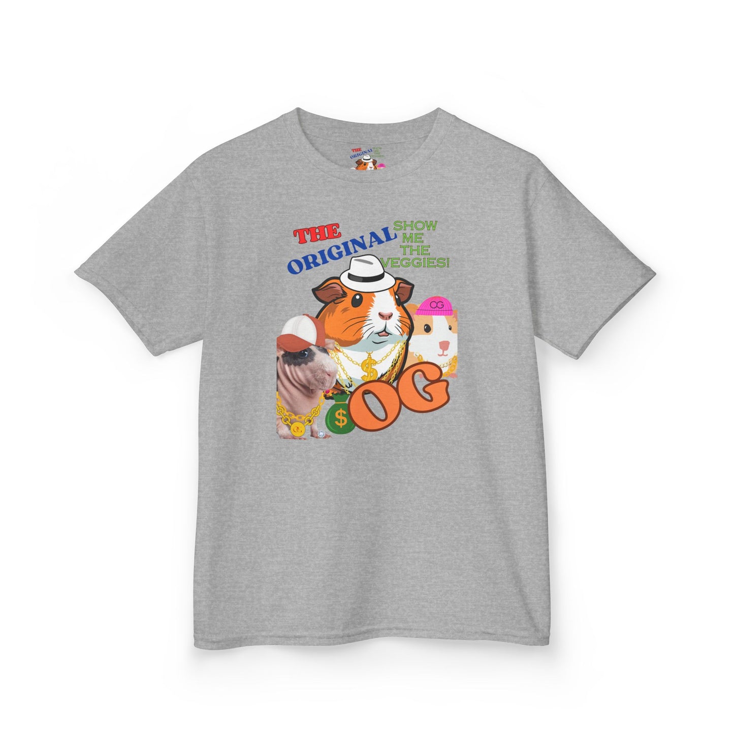 The Original OG Show Me the Veggies, Guinea Pig Kids Heavy Cotton™ Tee