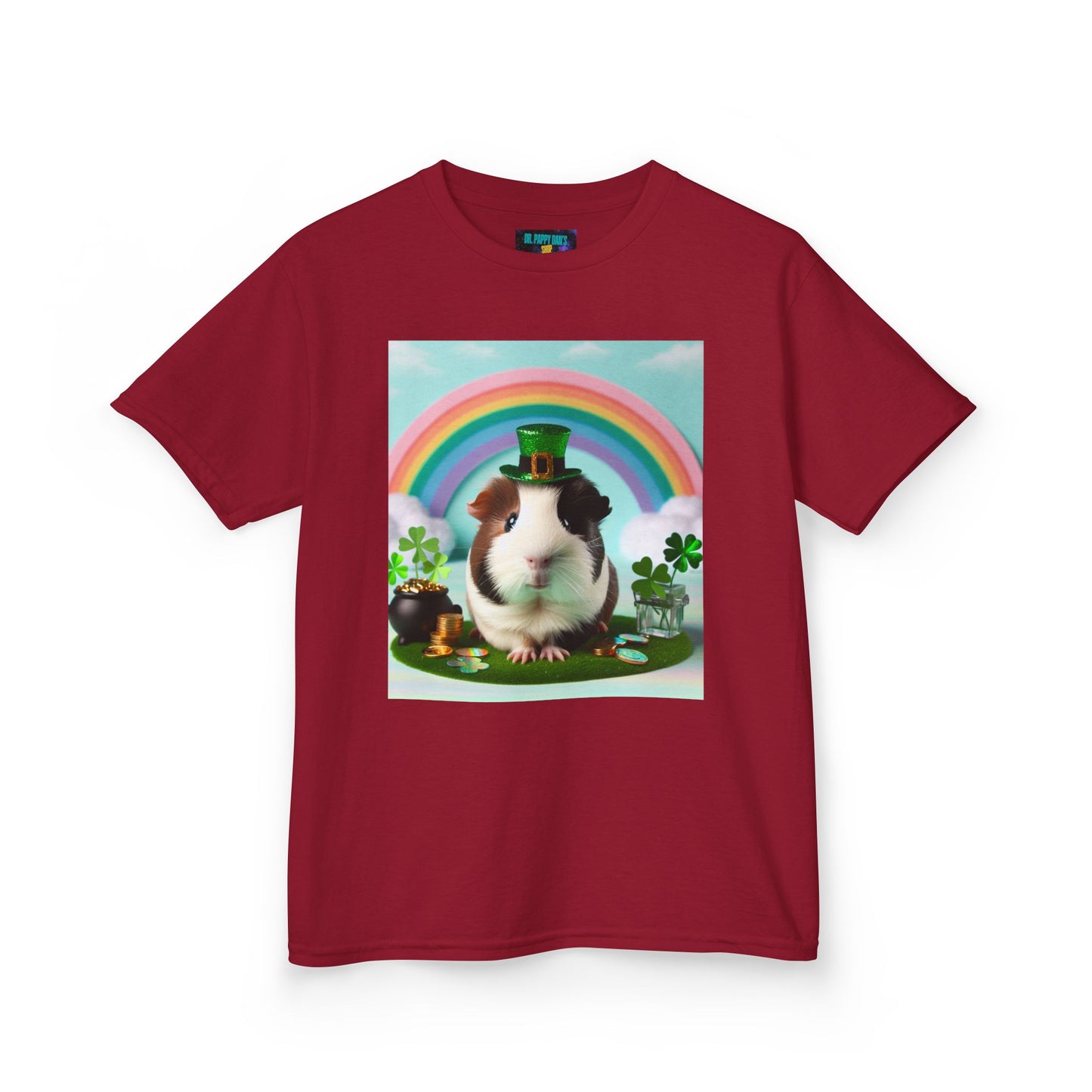 Guinea Pig Rainbow Tee, Fun Kids Shirt, St. Patrick's Day, Animal Lover Gift,