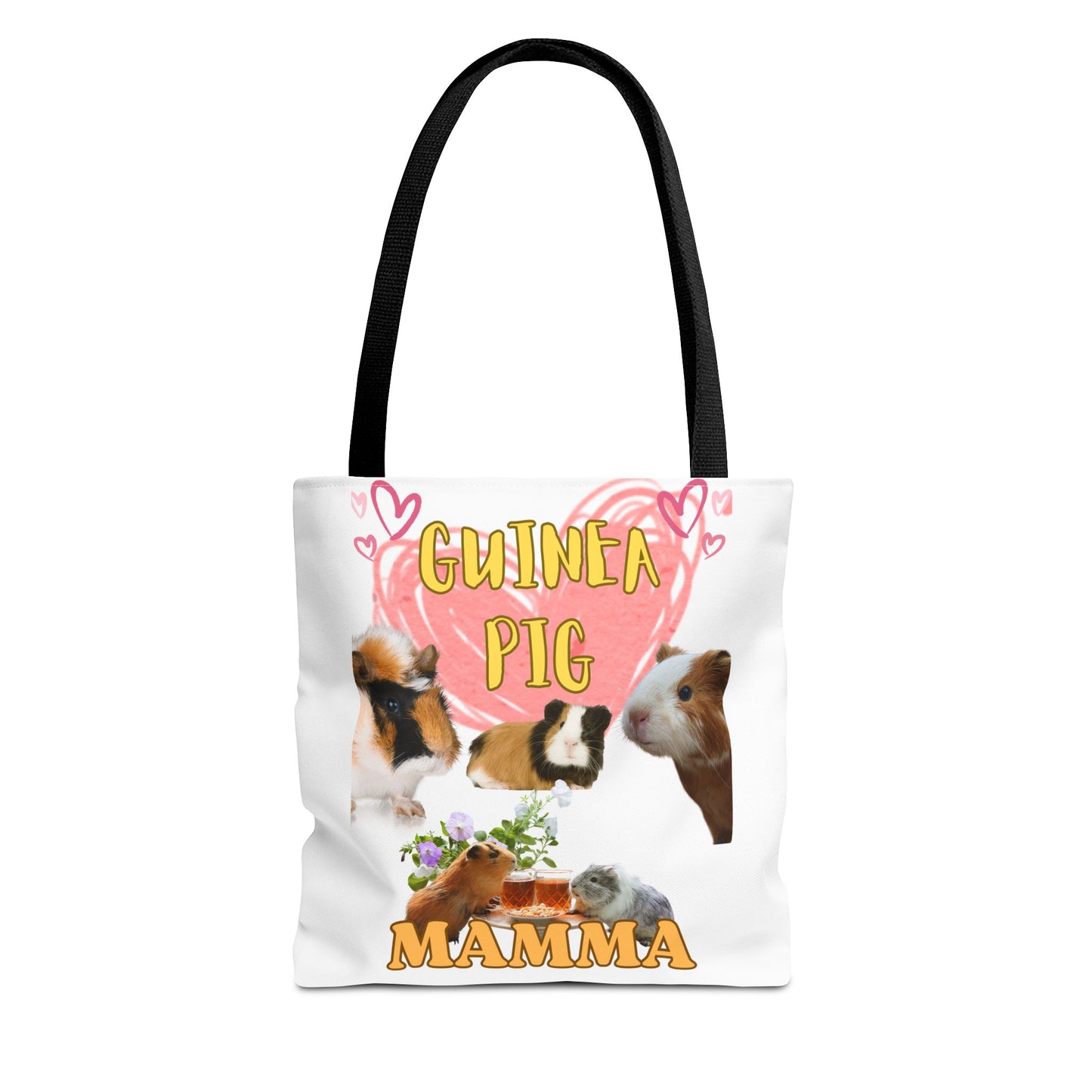 Guinea Pig Mamma Tote Bag - Cute Animal Lover Gift, Guinea Pig Mom Shoulder Bag, Pet Owner Reusable Shopping Tote, Small Animal Mama Beach