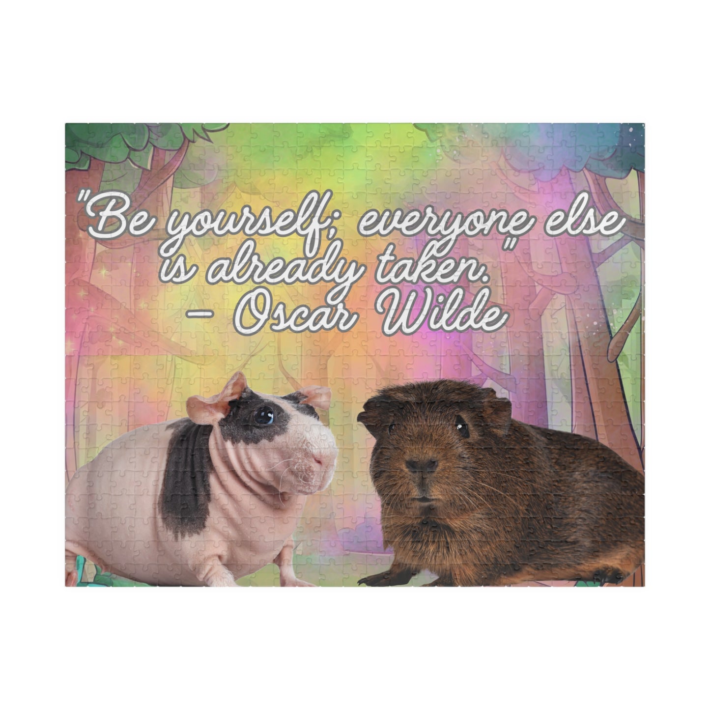 Guinea Pig Puzzle, Be Yourself Everyone Else is Already Taken, Family Game Night Fun, Inspirational Quote Puzzle, Animal Lover Gift