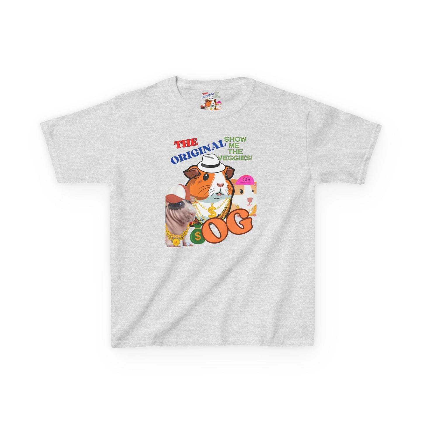 The Original OG Show Me the Veggies, Guinea Pig Kids Heavy Cotton™ Tee