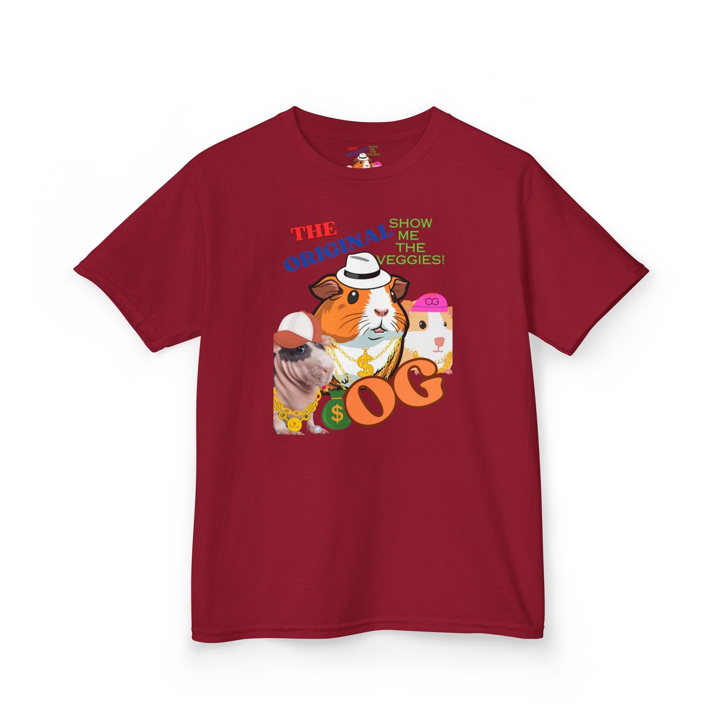 The Original OG Show Me the Veggies, Guinea Pig Kids Heavy Cotton™ Tee