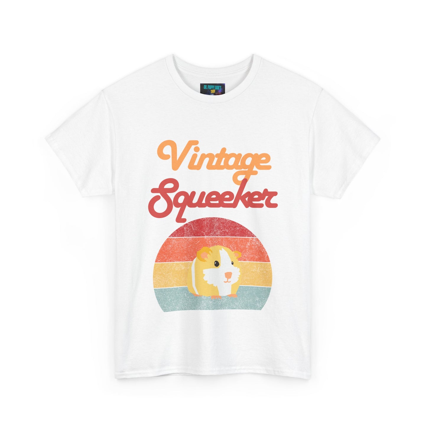 Vintage Squeeker Unisex Heavy Cotton Tee, Cute Pet Lover Shirt, Gift for Guinea Pig Owners, Retro Animal Tee, Fun Casual Wear