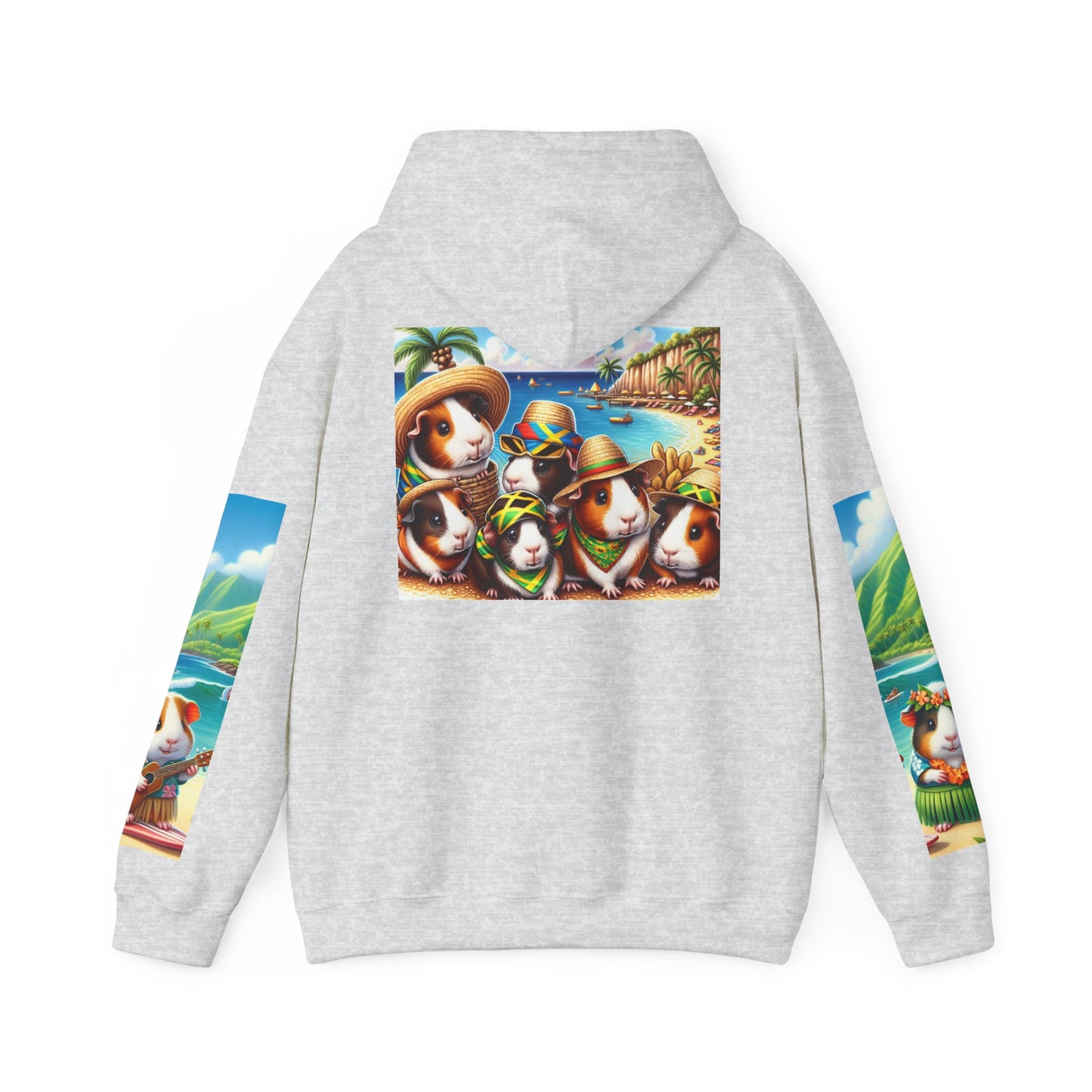 Tropical Guinea Pigs Hoodie, Islander Pigs Sweatshirt, Beach Celebration Jumper, Unisex Hooded Pullover, Coastal Animal Outerwear