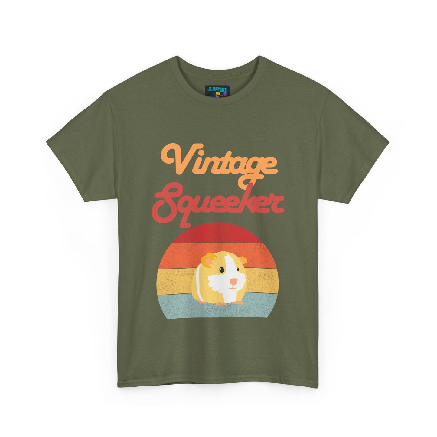 Vintage Squeeker Unisex Heavy Cotton Tee, Cute Pet Lover Shirt, Gift for Guinea Pig Owners, Retro Animal Tee, Fun Casual Wear