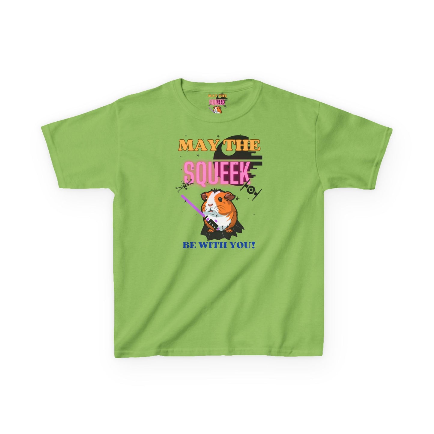 May the Squeek Be With You, Guinea Pig, Star Wars Themed, Kids Heavy Cotton™ Tee