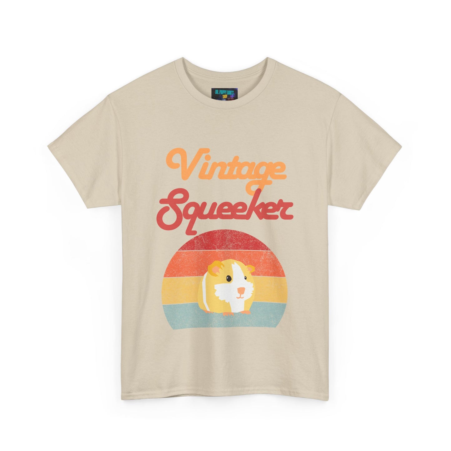 Vintage Squeeker Unisex Heavy Cotton Tee, Cute Pet Lover Shirt, Gift for Guinea Pig Owners, Retro Animal Tee, Fun Casual Wear