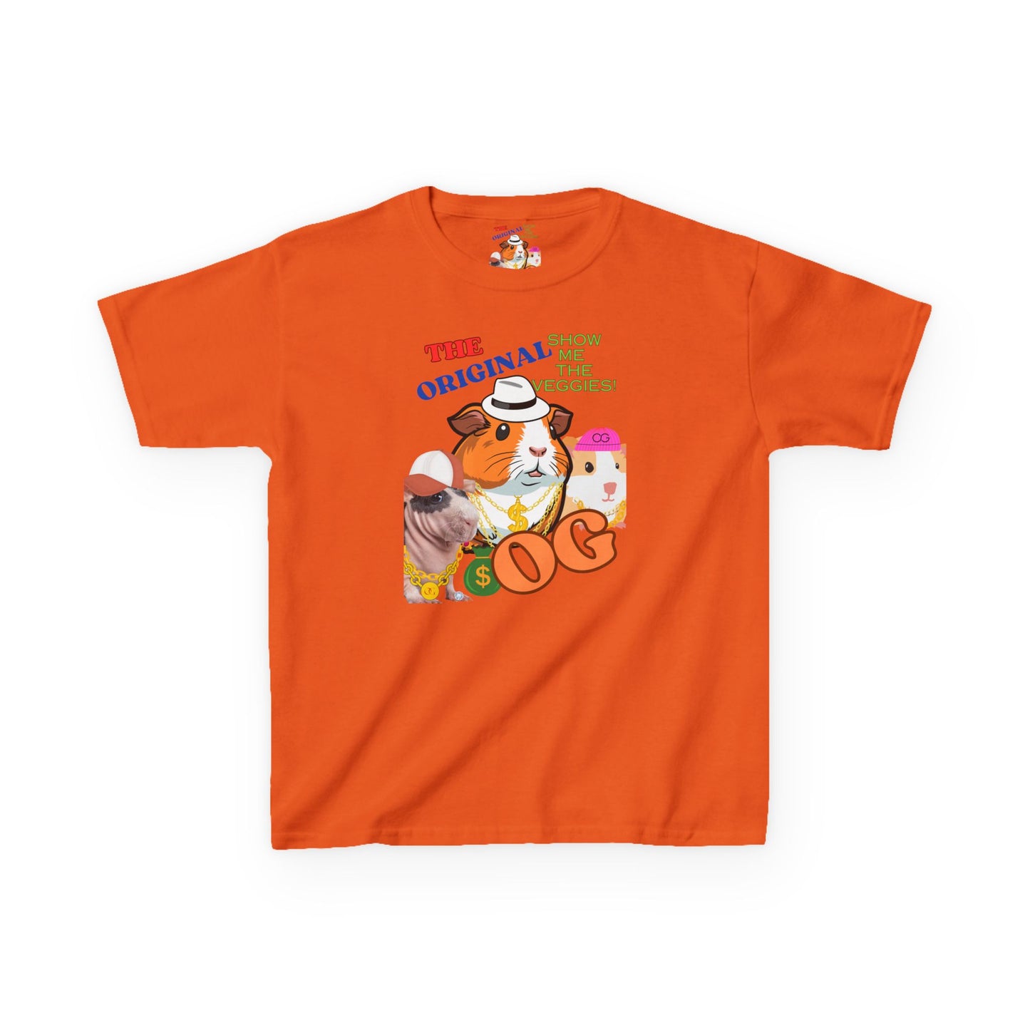 The Original OG Show Me the Veggies, Guinea Pig Kids Heavy Cotton™ Tee