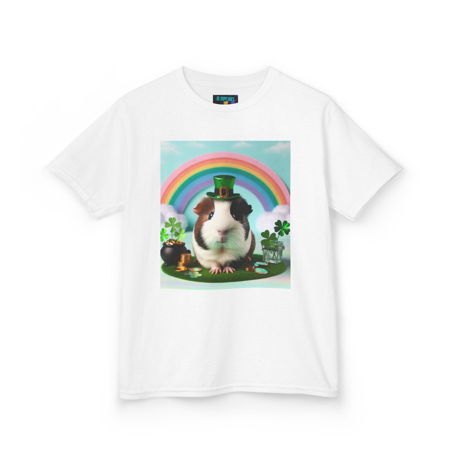 Guinea Pig Rainbow Tee, Fun Kids Shirt, St. Patrick's Day, Animal Lover Gift,