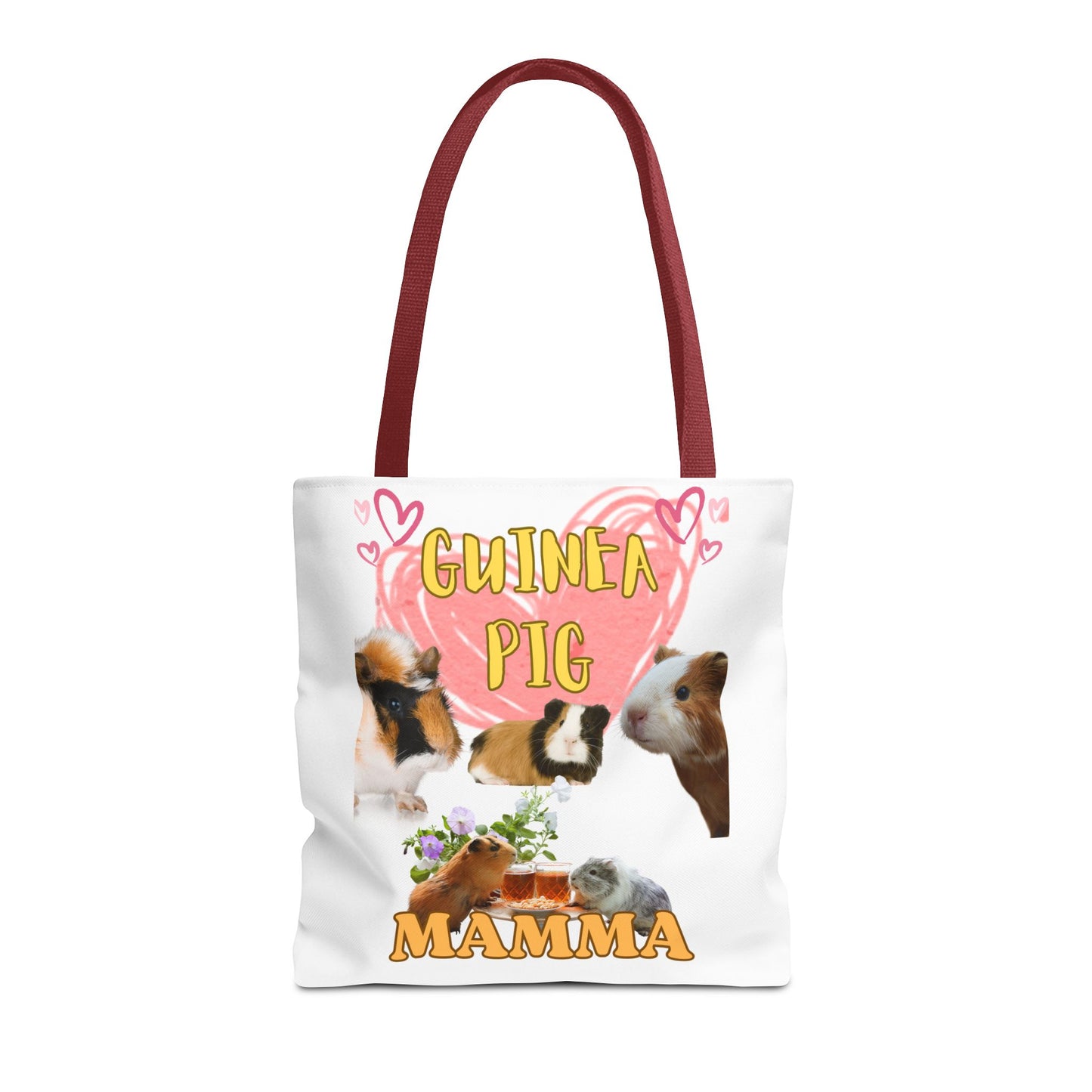 Guinea Pig Mamma Tote Bag - Cute Animal Lover Gift, Guinea Pig Mom Shoulder Bag, Pet Owner Reusable Shopping Tote, Small Animal Mama Beach