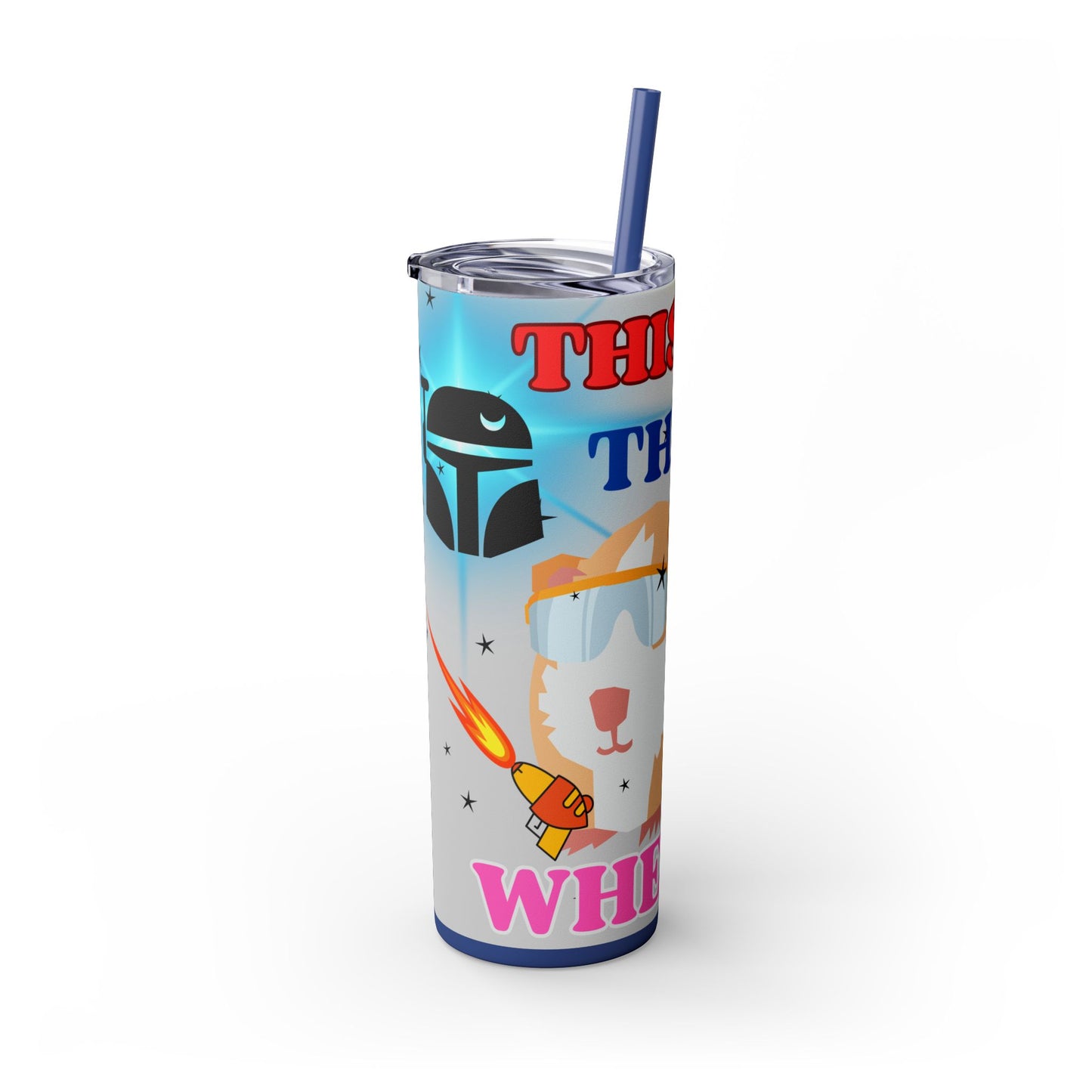 This is the Wheek, Guinea Pig Star Wars Themed Skinny Tumbler with Straw, 20oz