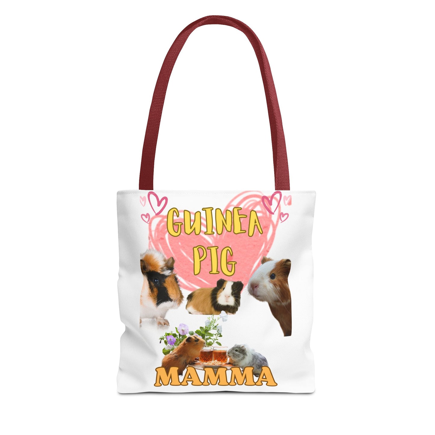 Guinea Pig Mamma Tote Bag - Cute Animal Lover Gift, Guinea Pig Mom Shoulder Bag, Pet Owner Reusable Shopping Tote, Small Animal Mama Beach