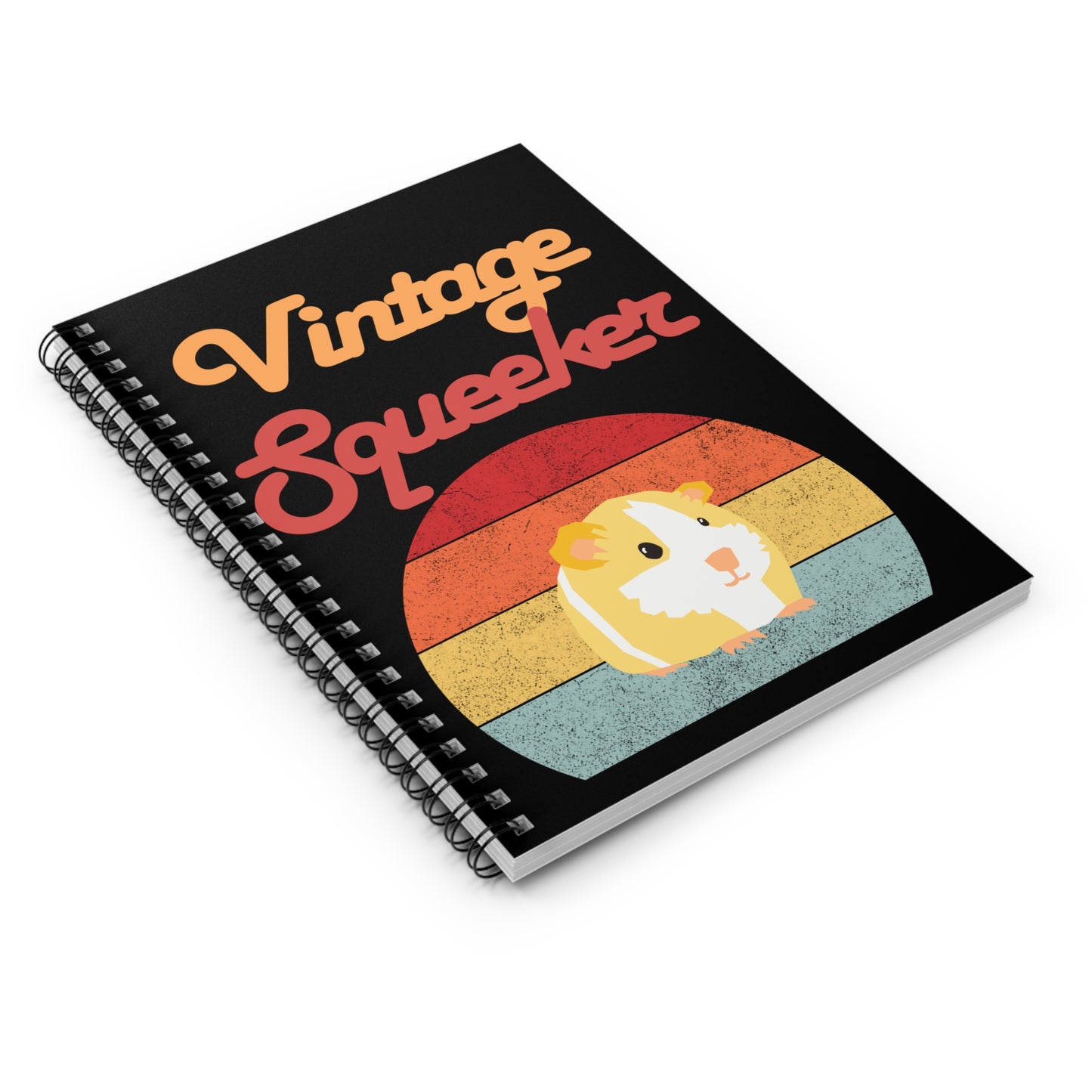 Spiral Notebook - Cute Vintage Squeeker Guinea Pig Picture, Ruled Line Journal, Notepad, Diary, Planner, Stationery Set