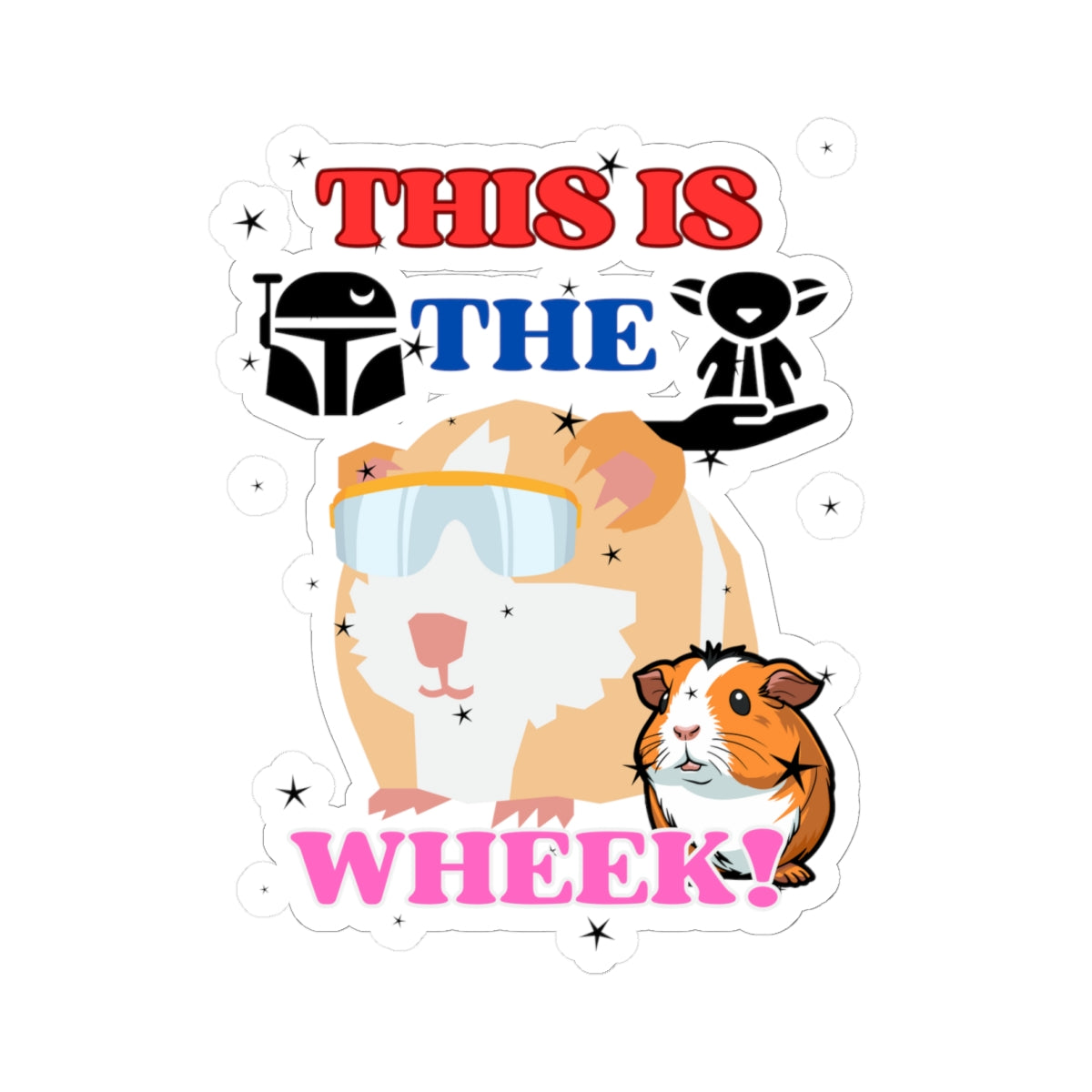 This is the Wheek Kiss-Cut Stickers