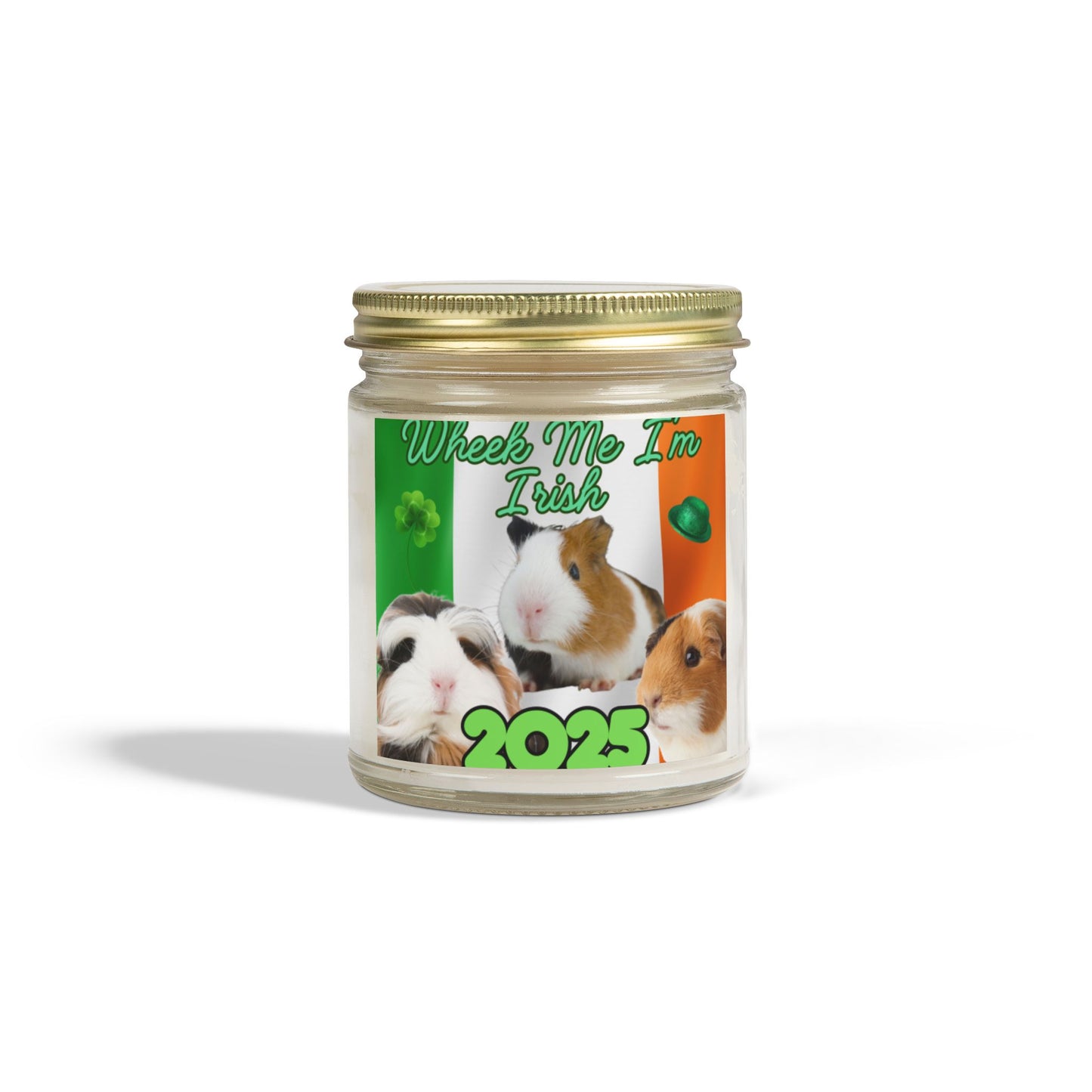 Guinea Pig Themed Scented Candle | Wheel Me I'm Irish 2025, Pet Lover Gift, St.