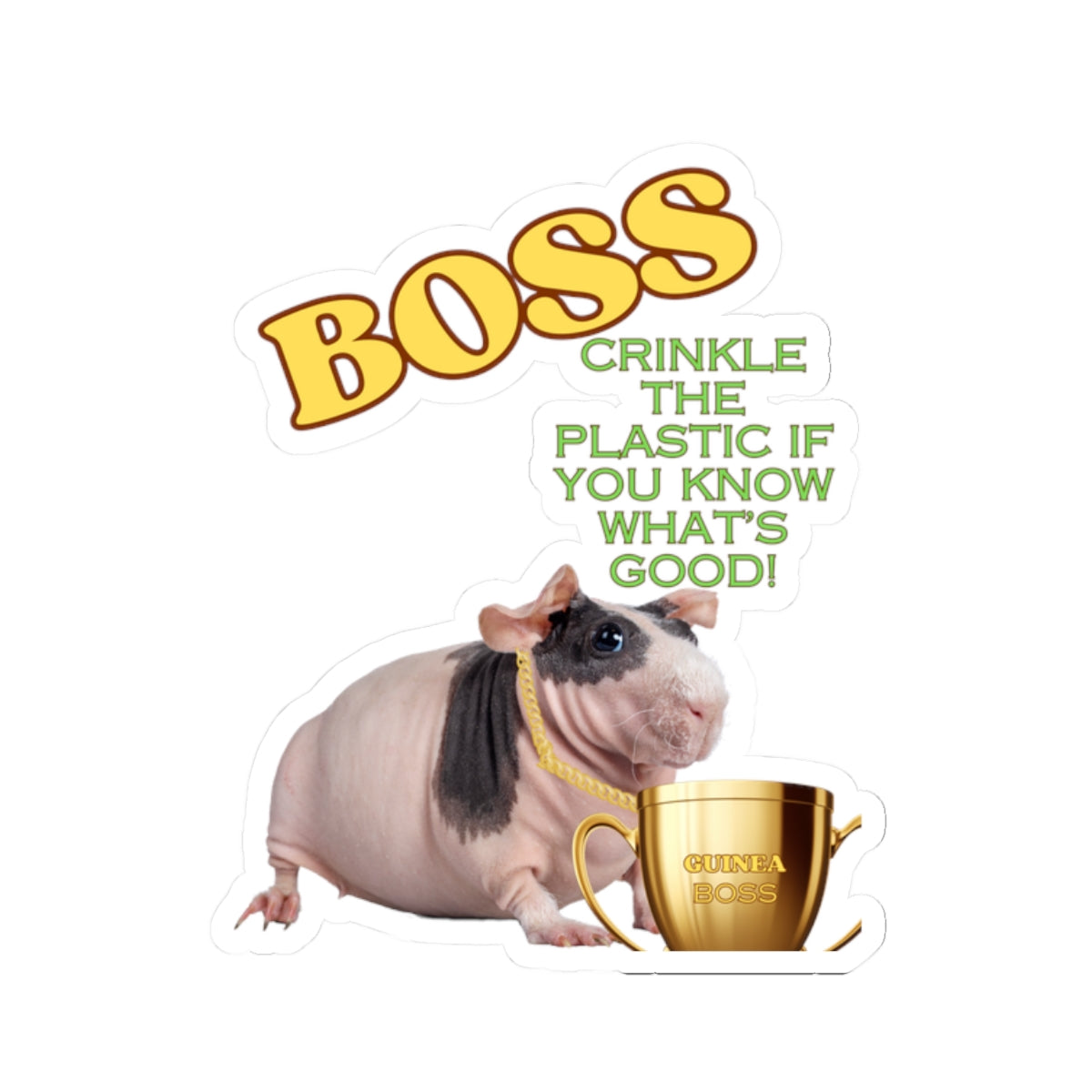 Boss Guinea Pig Kiss-Cut Stickers