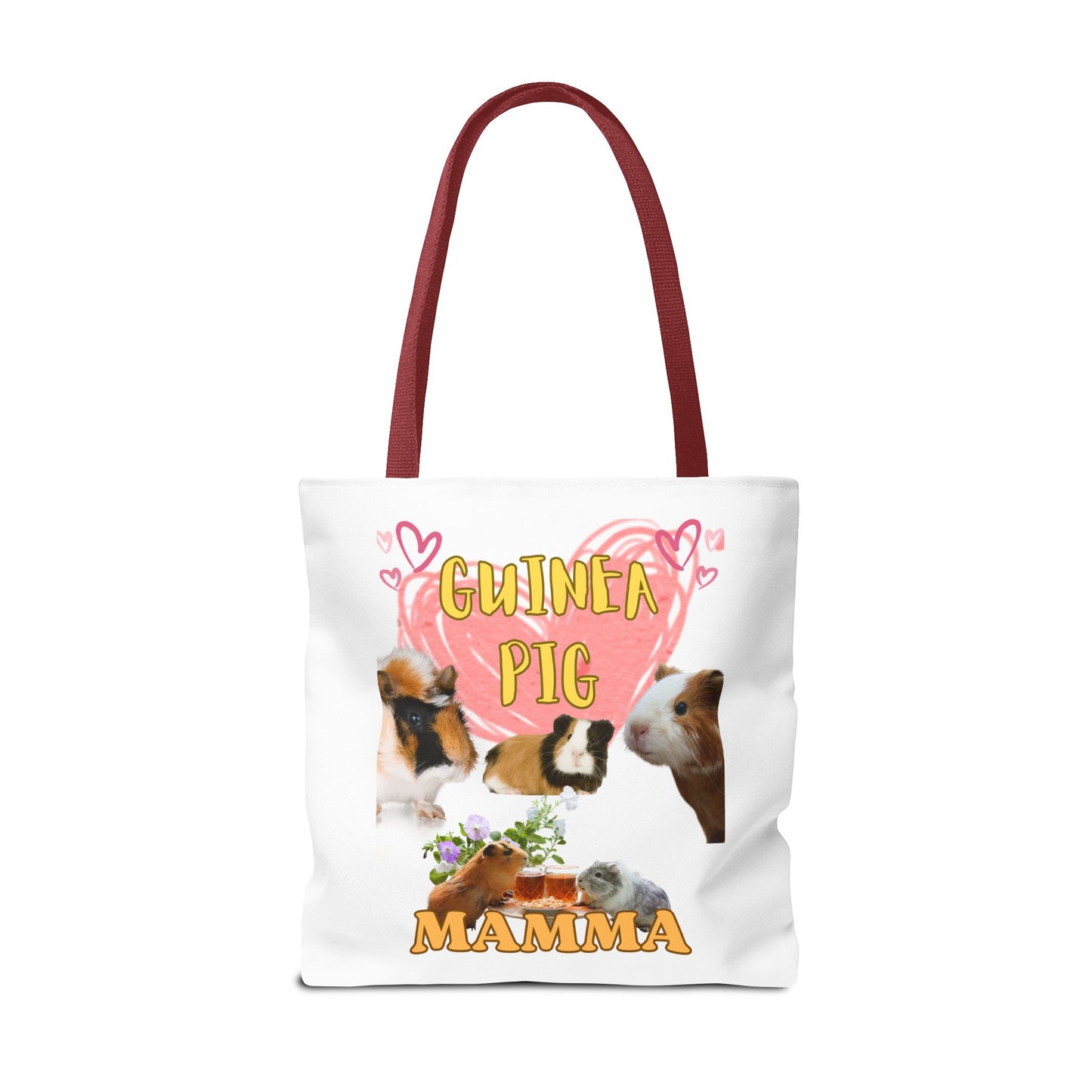 Guinea Pig Mamma Tote Bag - Cute Animal Lover Gift, Guinea Pig Mom Shoulder Bag, Pet Owner Reusable Shopping Tote, Small Animal Mama Beach