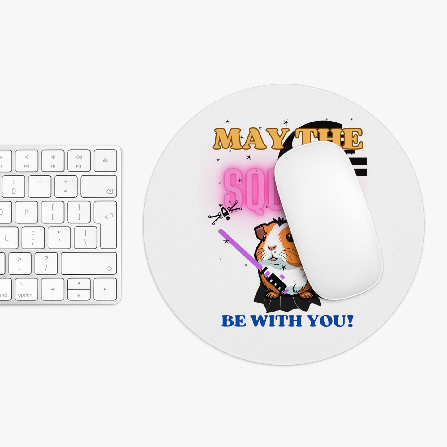 May the Squeek Be With You, Guinea Pig Staw Wars Themed Mouse Pad