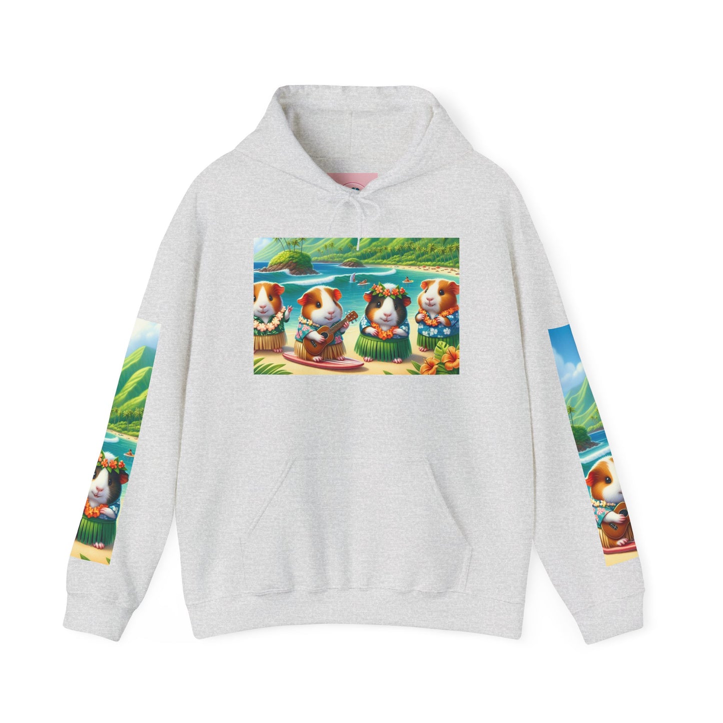 Tropical Guinea Pigs Hoodie, Islander Pigs Sweatshirt, Beach Celebration Jumper, Unisex Hooded Pullover, Coastal Animal Outerwear