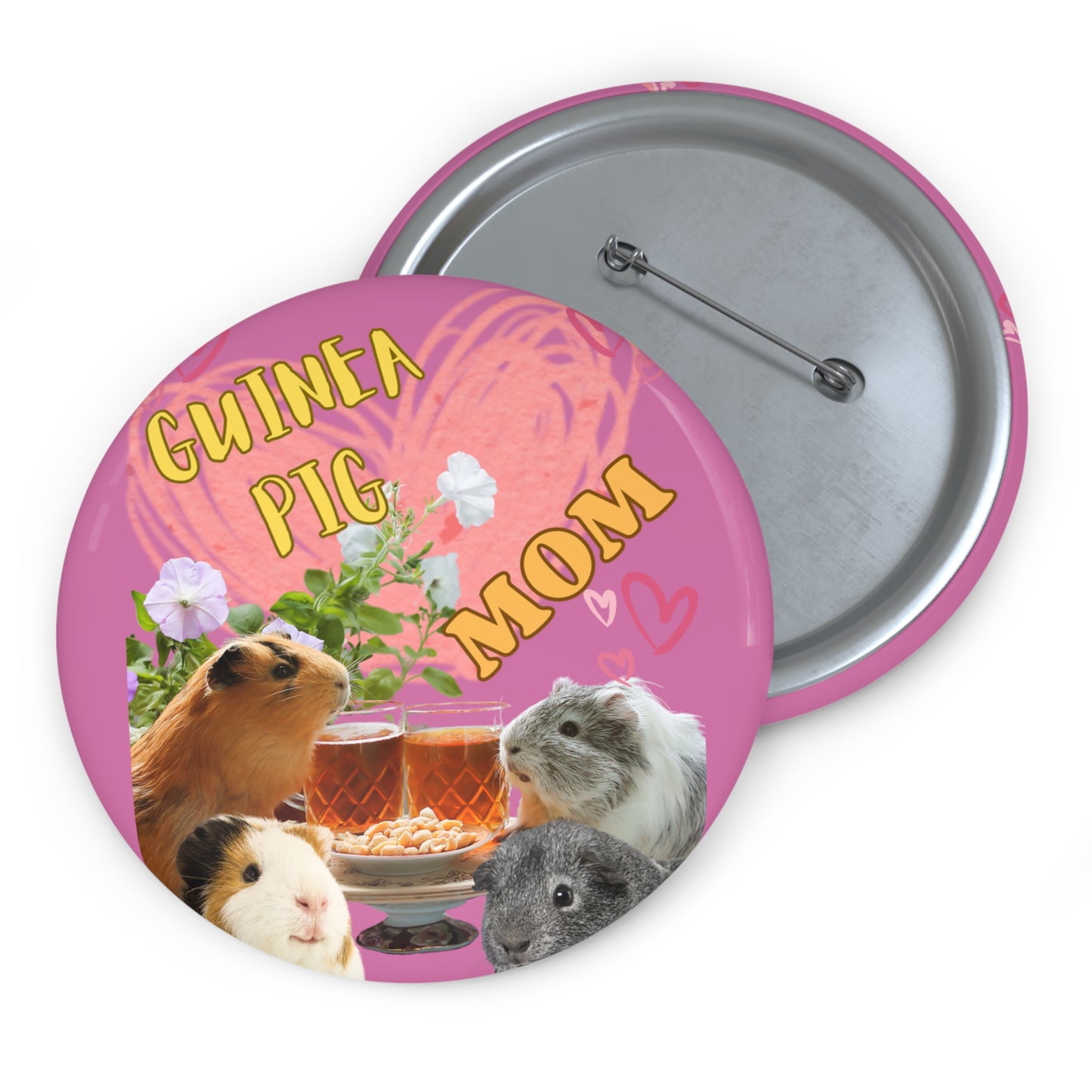 Guinea Pig Mom Pin Buttons