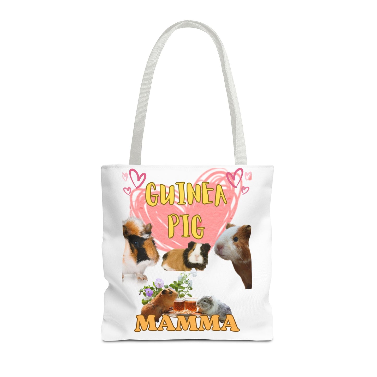 Guinea Pig Mamma Tote Bag - Cute Animal Lover Gift, Guinea Pig Mom Shoulder Bag, Pet Owner Reusable Shopping Tote, Small Animal Mama Beach