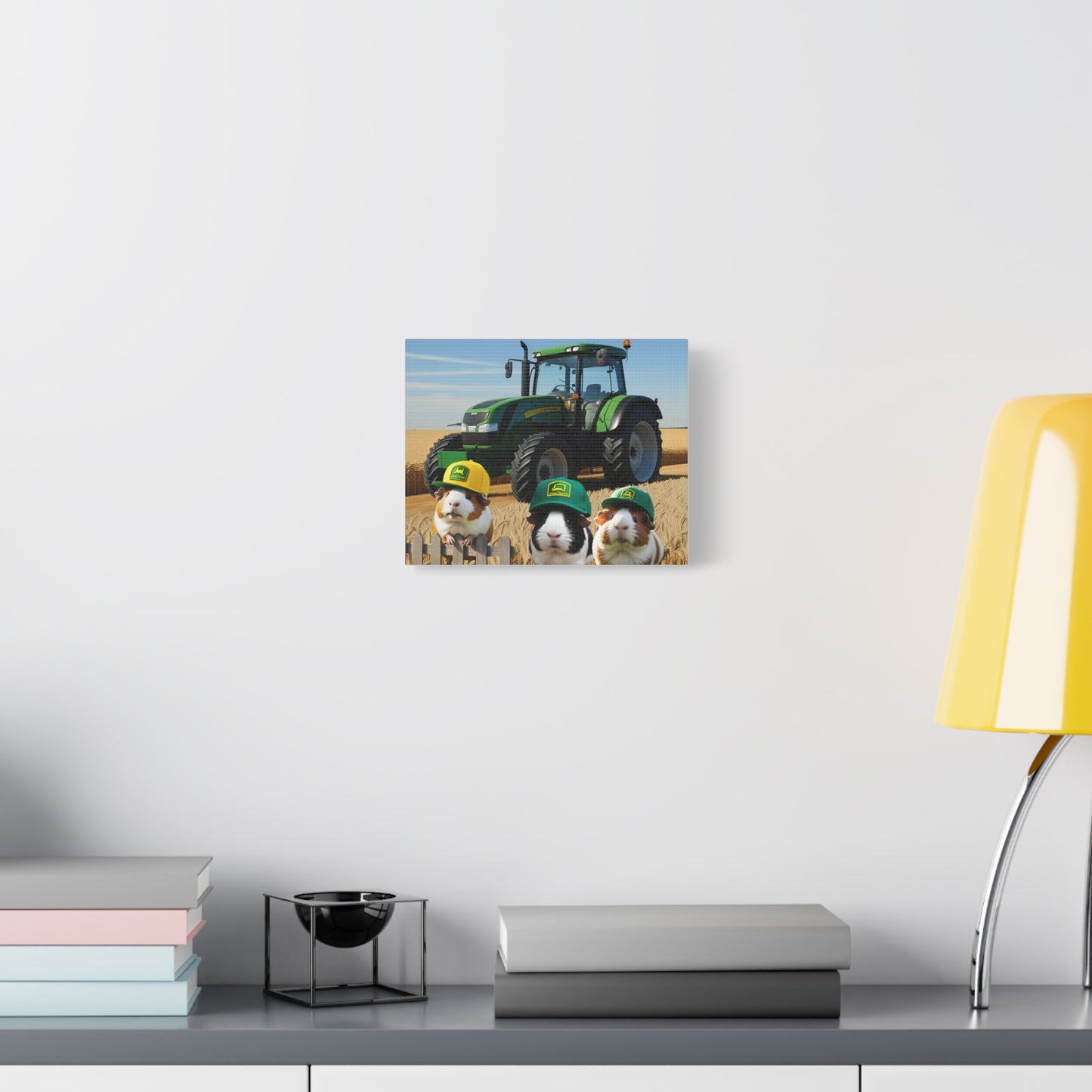 Canvas Art, Guinea Pigs on the Farm, Matte Stretched Print, Living Room Decor, Nursery Wall Art, Gift for Animal Lovers, Farmhouse Style,