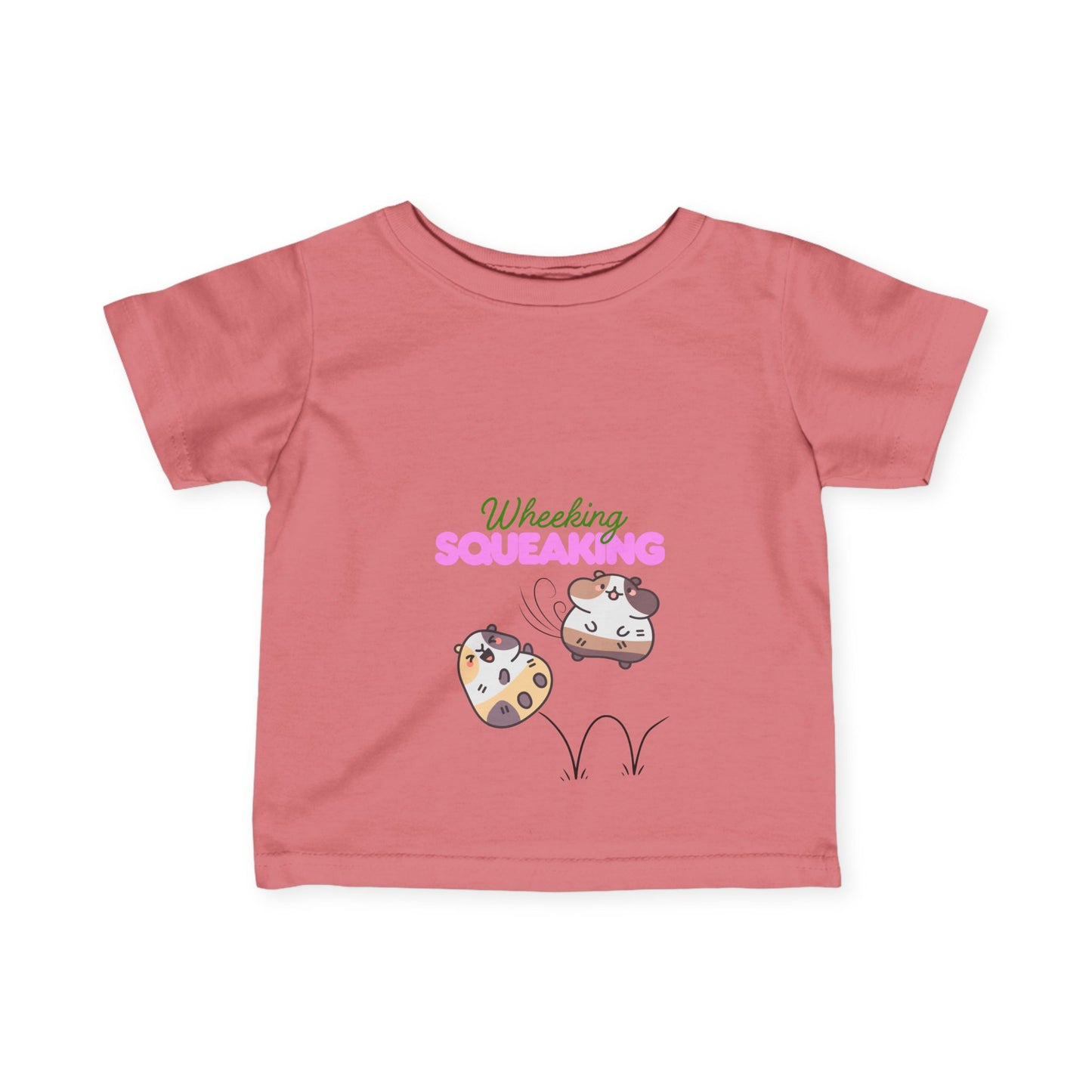 Guinea Pig Infant Tee, Wheeking & Squeaking, Customize-able Back, Cute Kawaii Animal Shirt, Baby Clothes, Toddler Top, Kids Graphic T-Shirt