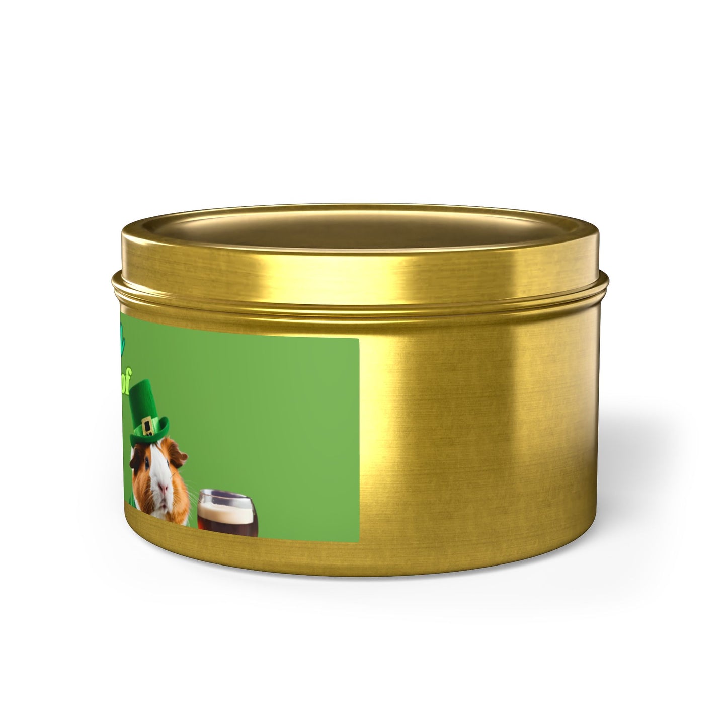 Tin Candles, Guinea Pig Holding Pint of Ale, St. Patrick's Day Decor, Irish